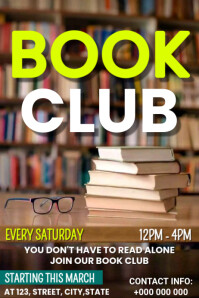 Book club flyer Poster template