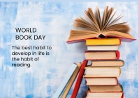 Book Club Flyer Postcard template