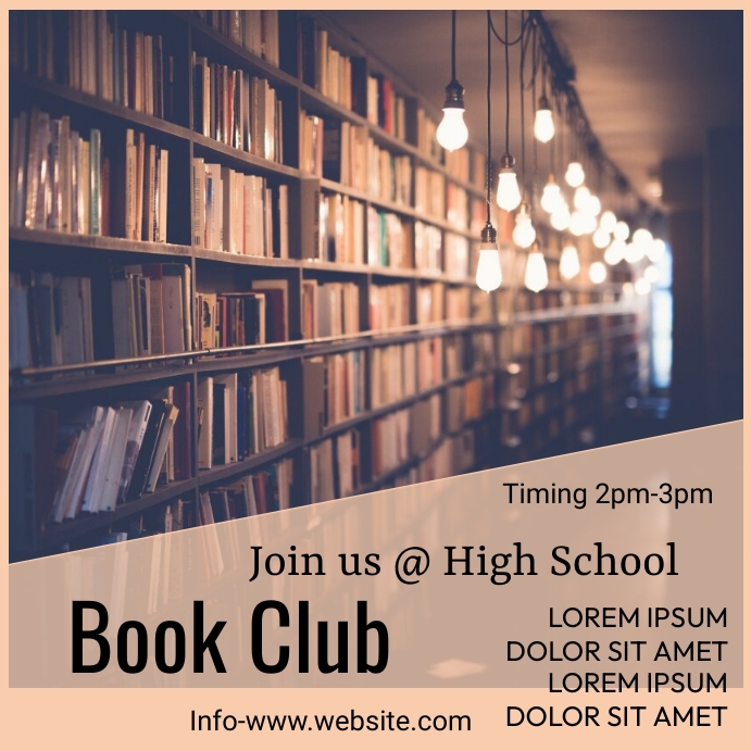 book club invitation template PosterMyWall