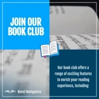 Book Club Minimal Instagram Video Slideshow Kwadrat (1:1) template