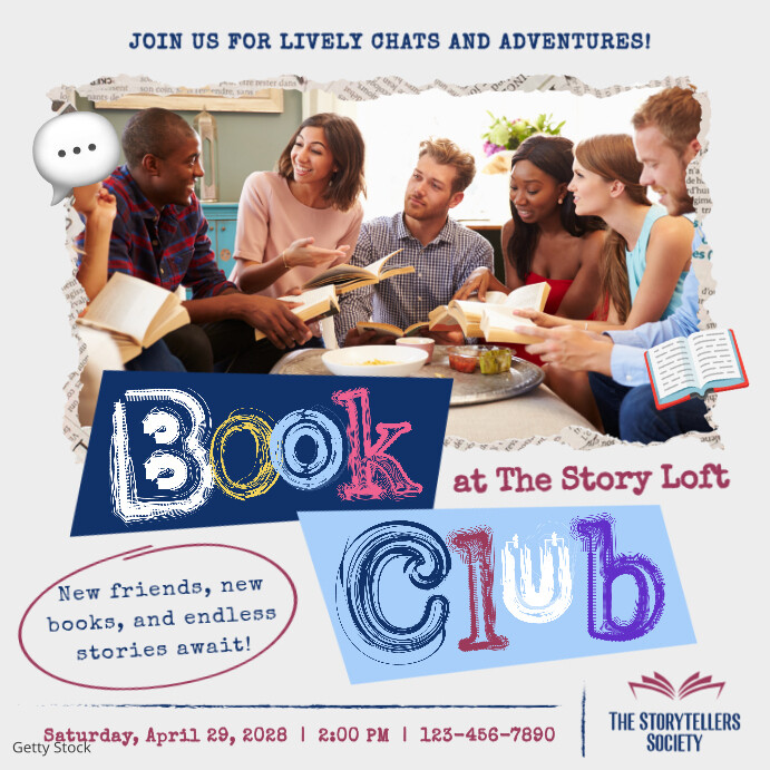 Book Club Reading Community Instagram Post Template | PosterMyWall