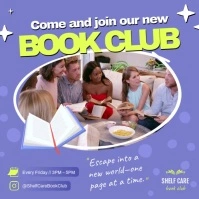 Book Club Reading Instagram Post Video Cuadrado (1:1) template