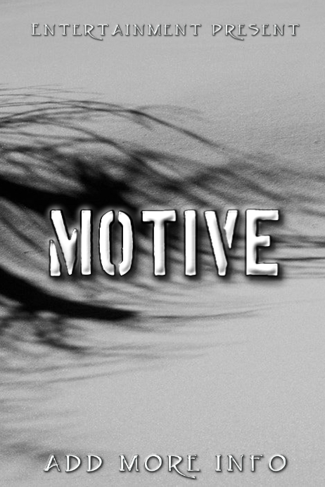 Book Cover "Motive" Poster template