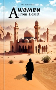 Book cover for desert woman Kindle/Book Covers template