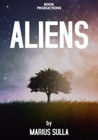 Book cover scifi space A4 template