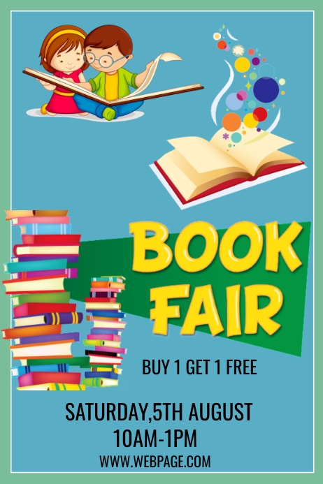 Copy of Book Fair, school template | PosterMyWall