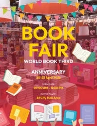 Book Fair Ad Template Flyer (US Letter)