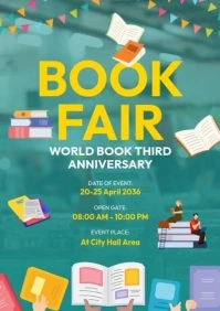 Book Fair Ad Template A4