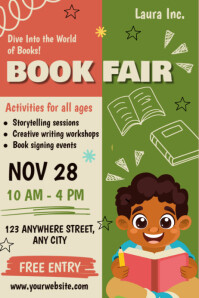 Book fair Плакат template