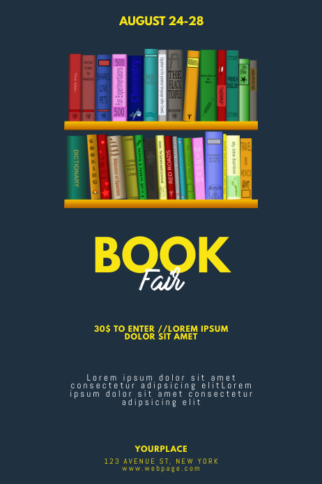 Copy of Book Fair Flyer Template | PosterMyWall