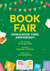 Book Fair Flyer Template A4