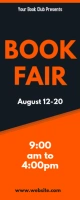 book fair flyer template Roll Up Banner 2' × 5'