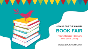 book fair Twitter Post template