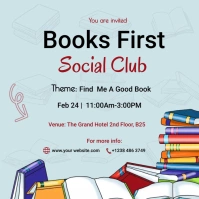 Book First Social Club Publicación de Instagram template