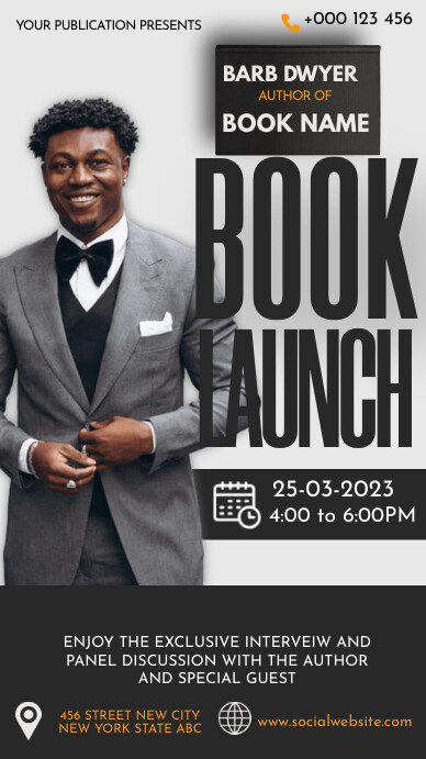 book launch,event Template | PosterMyWall