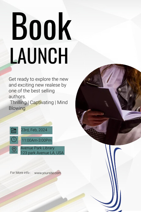 Book Launch Programme Example Book launch Template | PosterMyWall