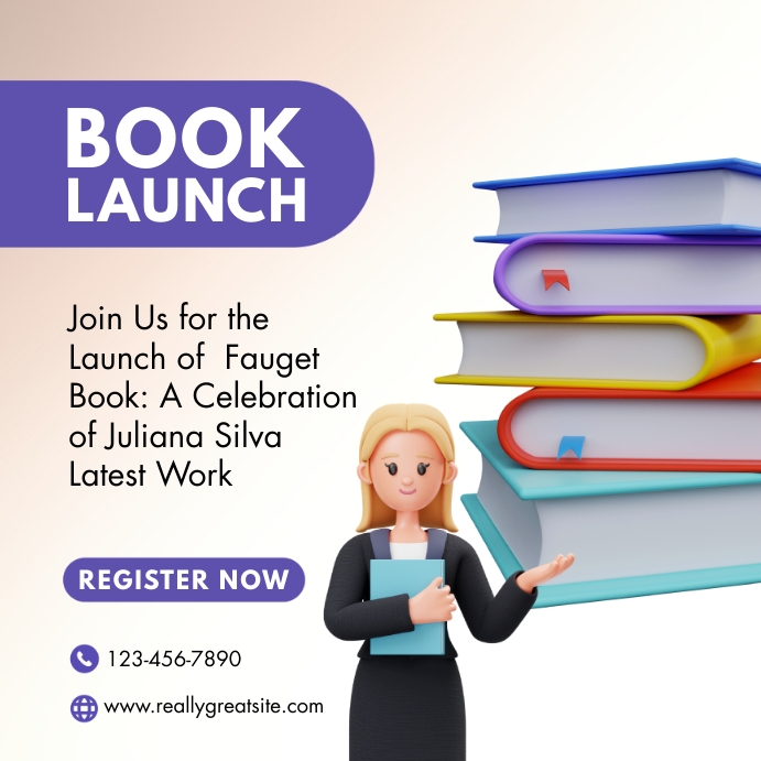 Plantilla de BOOK LAUNCH | PosterMyWall