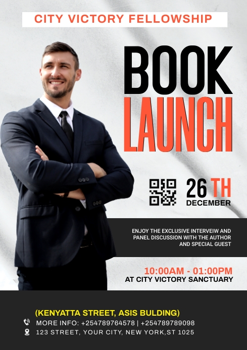 BOOK LAUNCH Template | PosterMyWall