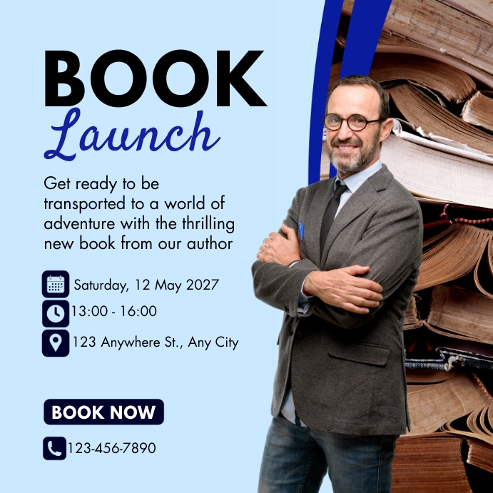 BOOK LAUNCH Template | PosterMyWall