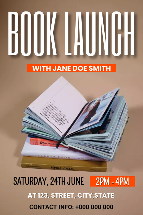 Book Launch Template | PosterMyWall