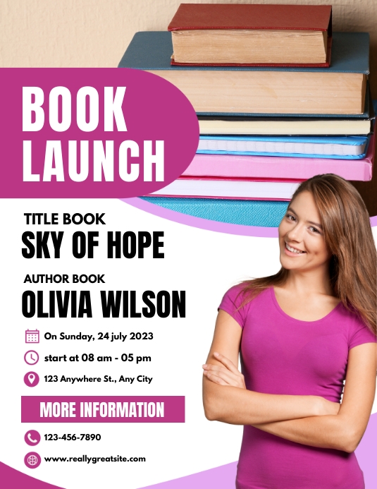 Book Launching Activity BOOK LAUNCH Template | PosterMyWall