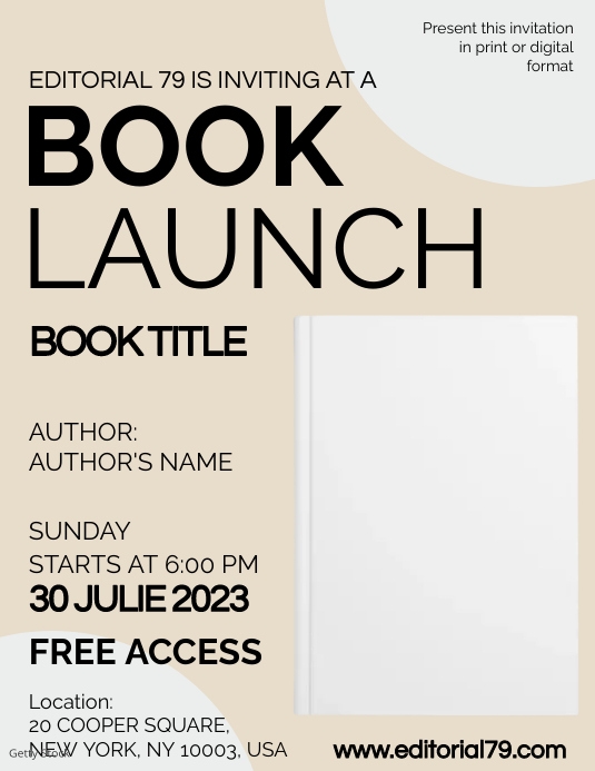 BOOK LAUNCH flyer, Invitation Template | PosterMyWall