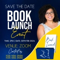 Book Launch flyer Message Instagram template