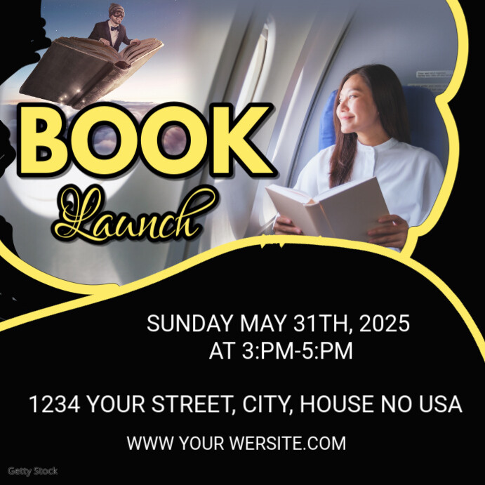 BOOK LAUNCH FLYER Instagram na Post template