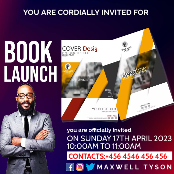 Book Launch Programme Example Copy of book launch flyer template | PosterMyWall