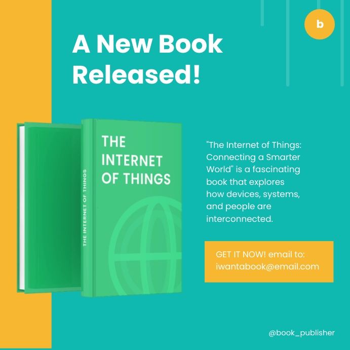 Book Launch Instagram Post Promotion Template | PosterMyWall