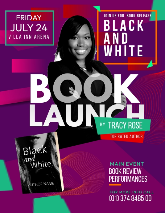 Book launch invitation poster design Template | PosterMyWall