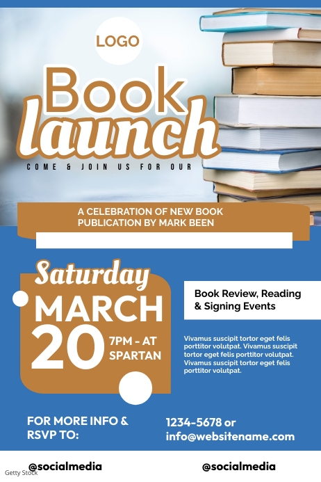 Book Launch poster Template | PosterMyWall