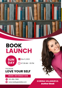 Book launch invitation poster design Template | PosterMyWall
