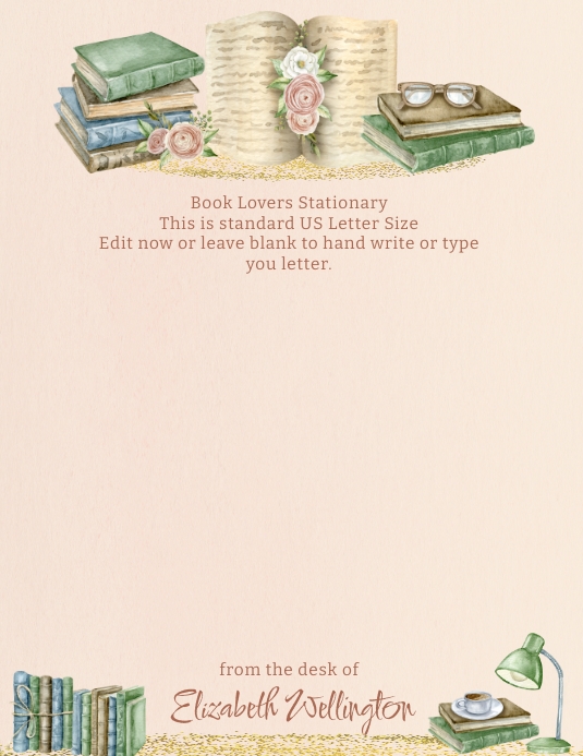 Copy of Book Lover Stationary PosterMyWall