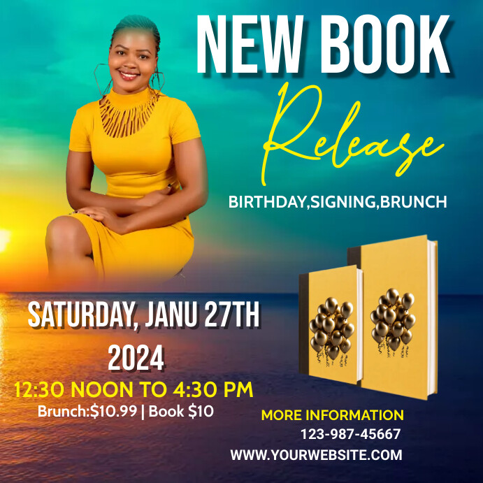 Book Lunch flyer Instagram Post template