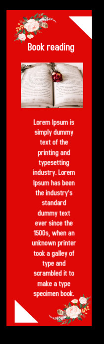 book mark template,small business flyer Half Page Legal