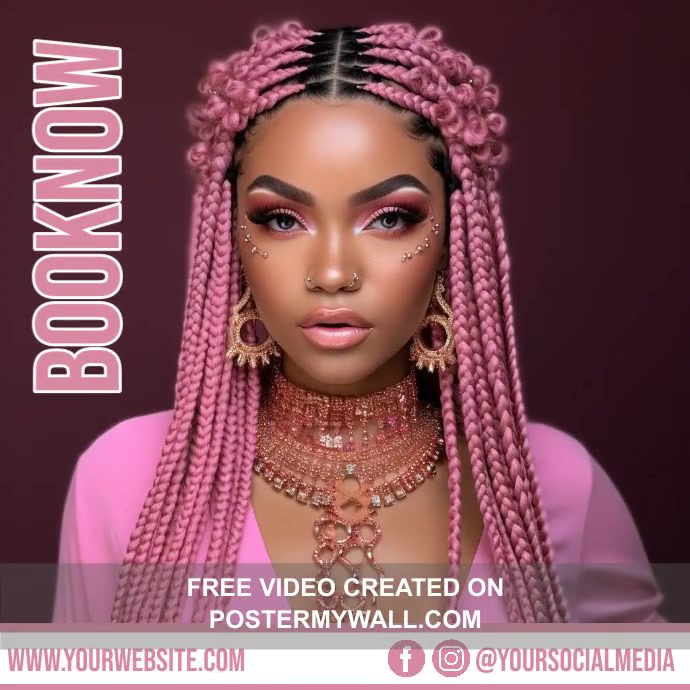 Corn Rows Tamplet Book Now cornrows hair braiding hair designer Template | PosterMyWall