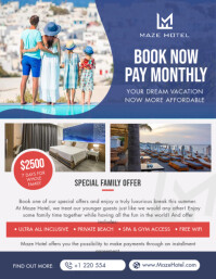 Book Now Pay Monthly Flyer (US Letter) template