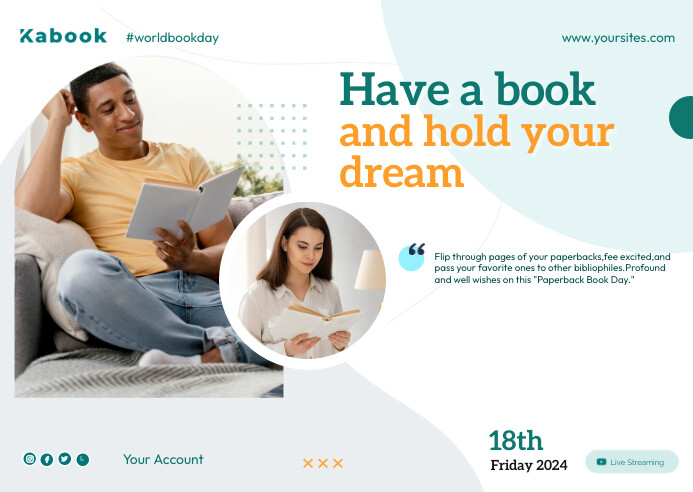 Books Post Example Book post template | PosterMyWall