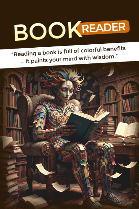 Book reader Poster template