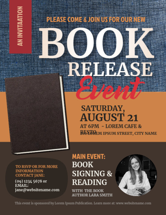 Book Release Flyer Template PosterMyWall