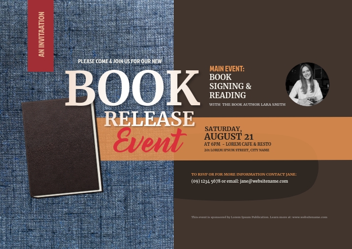 Book Release Postcard Template | PosterMyWall