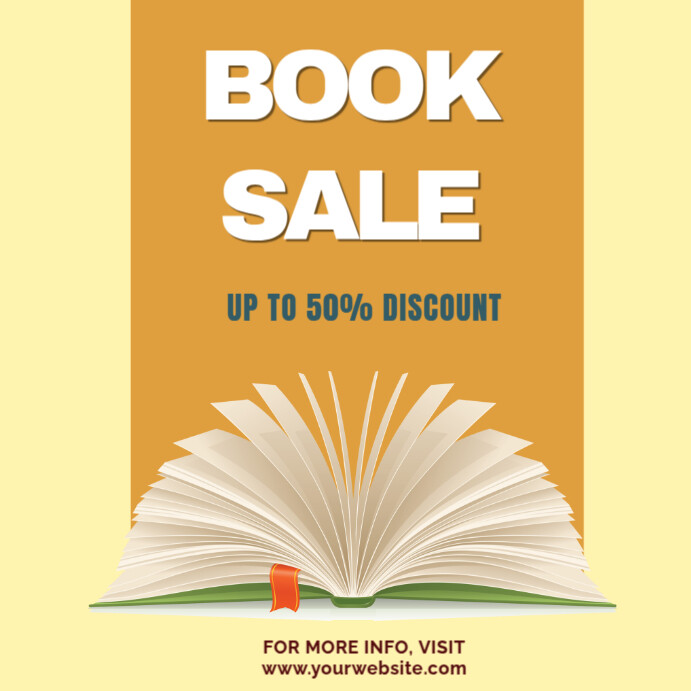 Ig Posts Books book sale minimal and illustrative design ig post Template | PosterMyWall