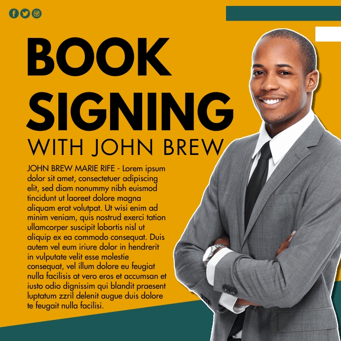 BOOK SIGNING.A Template | PosterMyWall
