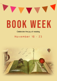 Book Week Design For Program Book week flyer backdrop Template | PosterMyWall