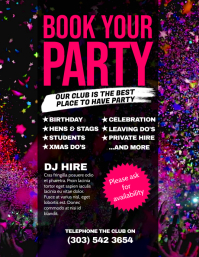 Book Your Party Flyer template