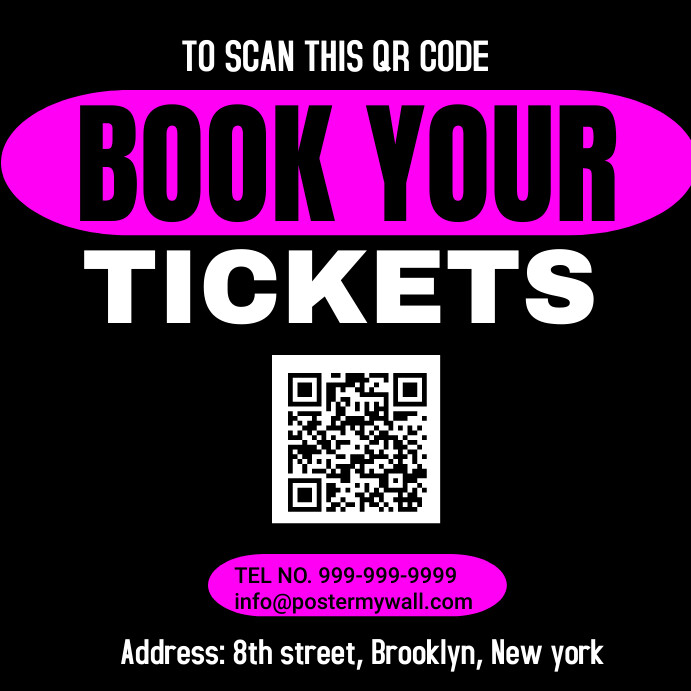 Scan To Purchase Tickets Qr Code Ticket Booking Instagram Ad Template | PosterMyWall