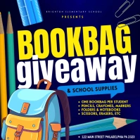 bookbag giveaway Сообщение Instagram template