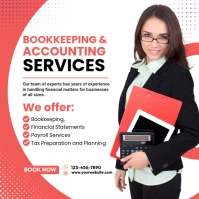 Bookkeeping And Accounting Service  Instagram Post template