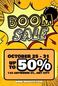 Naranja Boom Sale Animated Poster Template